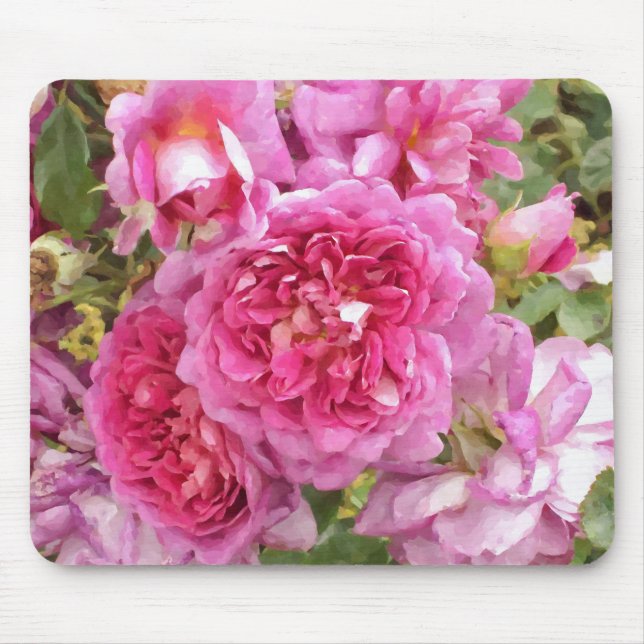 Rosa Rosen Mousepad (Vorne)