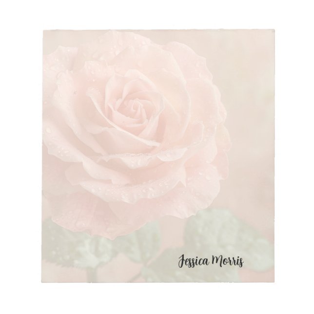 Rosa Rosen Notizblock (Vorderseite)