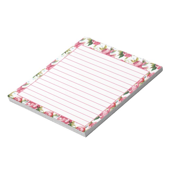Rosa Rosen Notizblock (Rotiert)