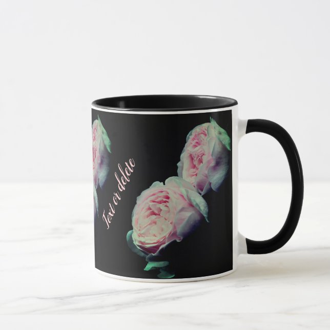 Rosa Rosen Personalisiert Tasse (Rechts)