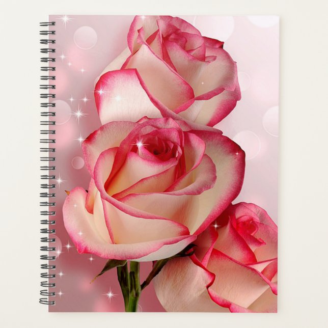 Rosa Rosen Planer (Vorderseite)