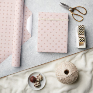 Rosa Rosen Punkte Geburtstag Geschenkpapier