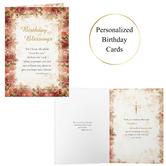 Rosa Rosen Rahmen Orthodoxe Christlicher Geburtsta Karte (Von Creator hochgeladen)