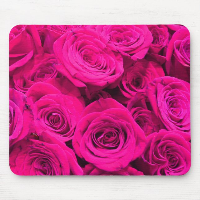 Rosa Rosen Rosa Blume Rosa Blütenbraun Mousepad (Vorne)