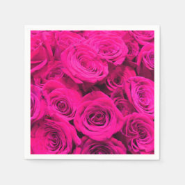 Rosa Rosen Rosa Blume Rosa Blütenbraun Serviette