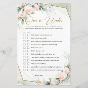 Rosa Rosen Rosengrün Gold über oder unter Spiel