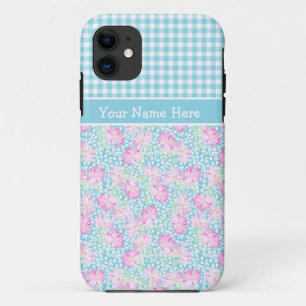 Rosa Rosen, Schmetterlinge, Gingham: Fall des iPho Case-Mate iPhone Hülle