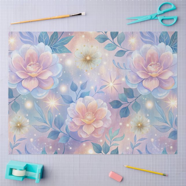 Rosa Rosen  Seidenpapier (Basteln)