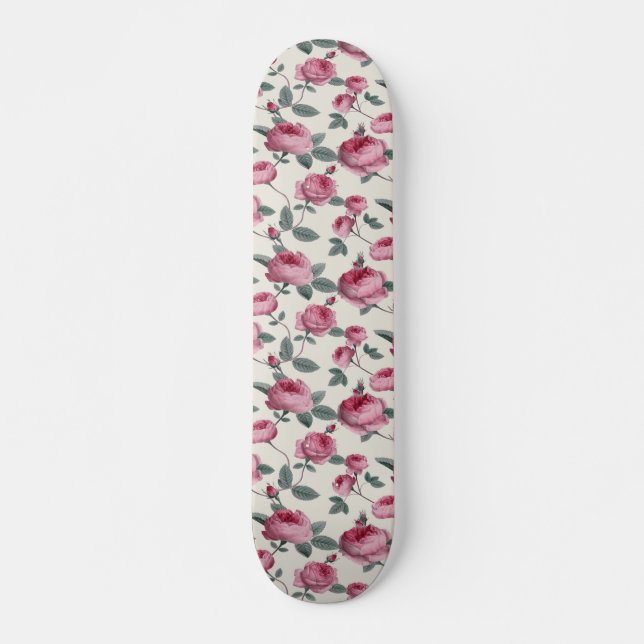 Rosa Rosen Skateboard (Vorne)