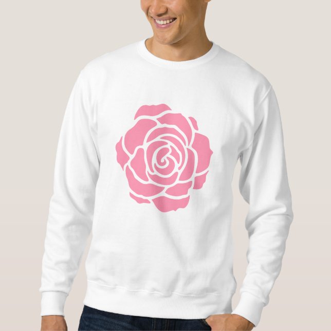 Rosa Rosen-Sweatshirt Sweatshirt (Vorderseite)