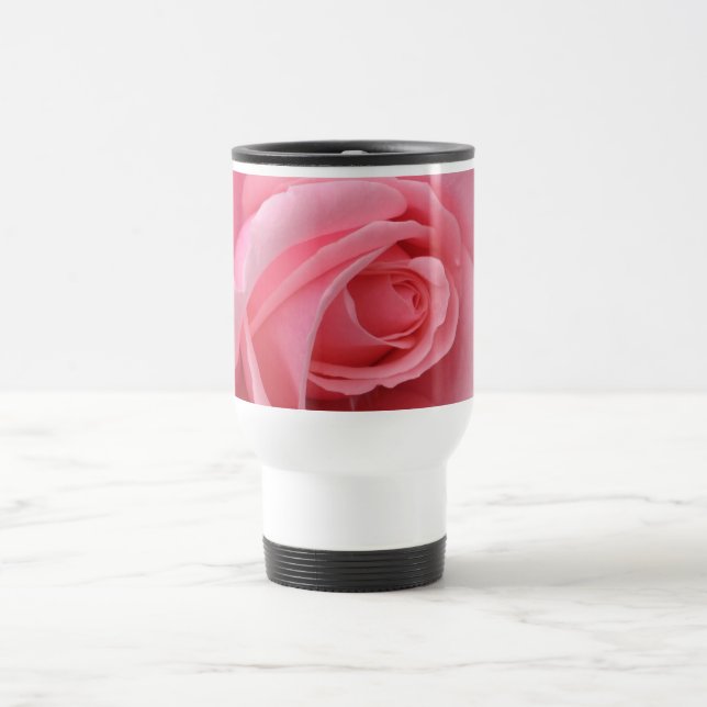 Rosa Rosen-Tasse Reisebecher (Mittel)