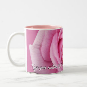Rosa Rosen-Tassen-Kaffeetasse-personalisierter Zweifarbige Tasse