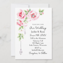Rosa Rosen und Diamanten Florale Hochzeit