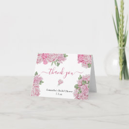 Rosa Rosen - vielen Dank Brautparty Dankeskarte