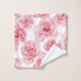 Rosa Rosen Wasserfarbe Floral Blush Botanisch Waschlappen