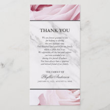 Rosa Rosen-weißer Marmorerinnerungsservice danken