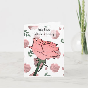 Rosa Rosen - Zart und Lieblich Karte
