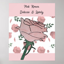 Rosa Rosen - Zart und Lieblich Poster