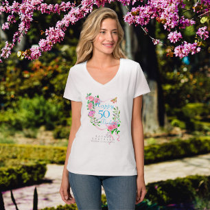 Rosa Rosenband 50. Geburtstag T-Shirt