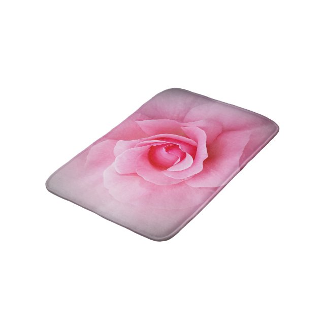 Rosa Rosenblätter Badematte (Schrägansicht)