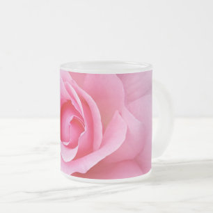 Rosa Rosenblätter Mattglastasse