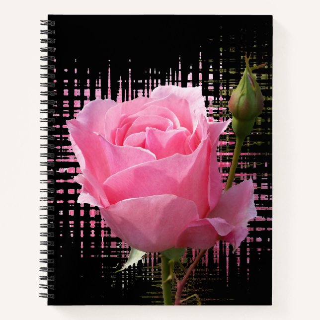 Rosa Rosenblätter Notizbuch (Vorderseite)