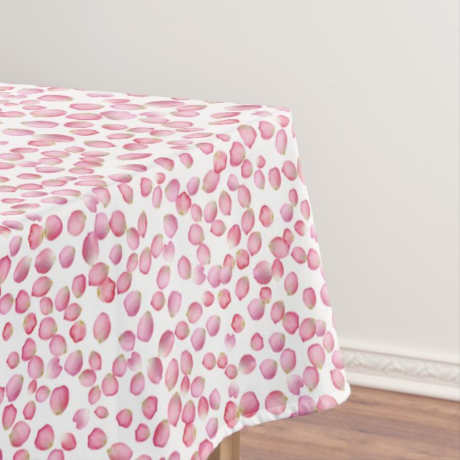 Rosa Rosenblätter Tischdecke (Beispiel)