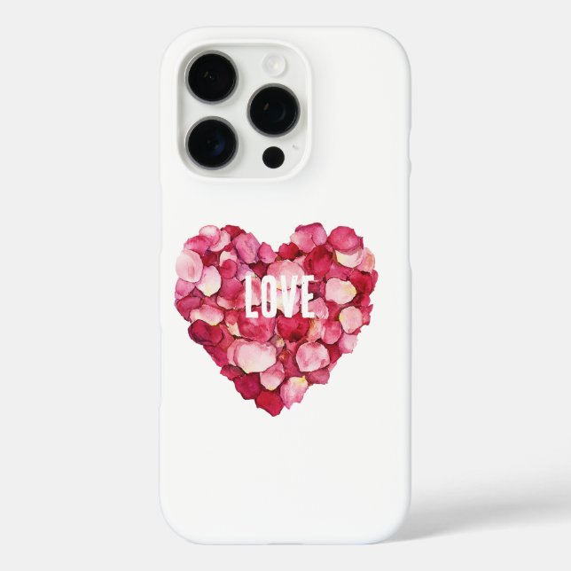 Rosa Rosenblättrige Liebe Case-Mate iPhone Hülle (Rückseite)