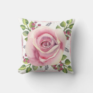 Rosa Rosenblume Kissen