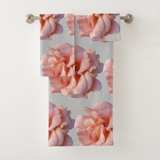 Rosa Rosenblüte Badhandtuch Set (Insitu)