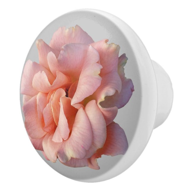 Rosa Rosenblüte Keramikknauf (Rechts)