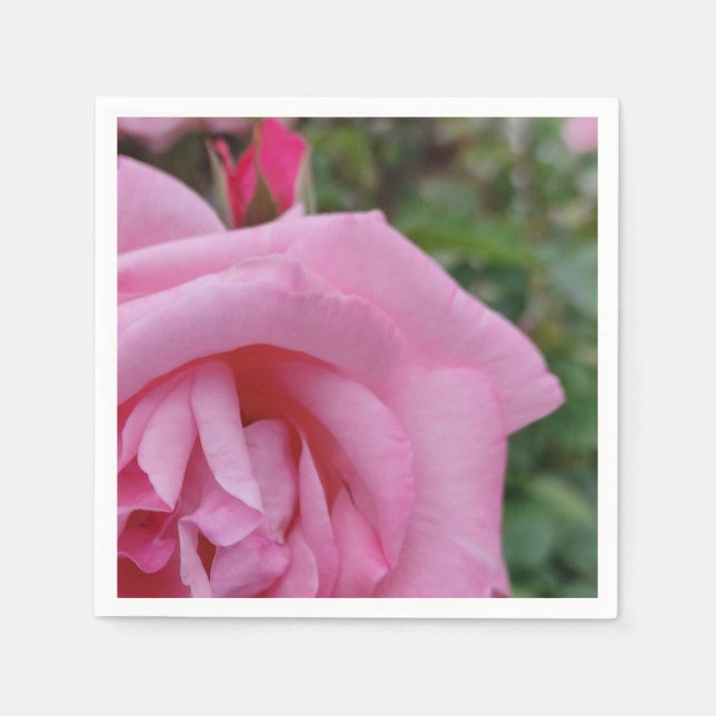Rosa Rosenblüte Serviette (Vorderseite)