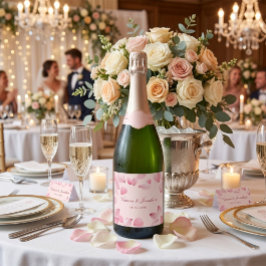 Rosa Rosenblüten Romantische Hochzeits-Champagnerf