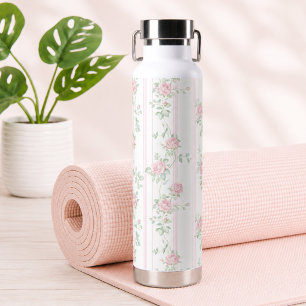 Rosa Rosenblüten-Wasserflasche Trinkflasche