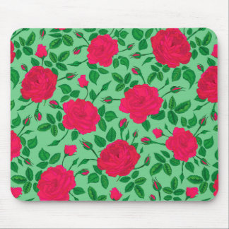 Rosa Rosenbüsche Mousepad