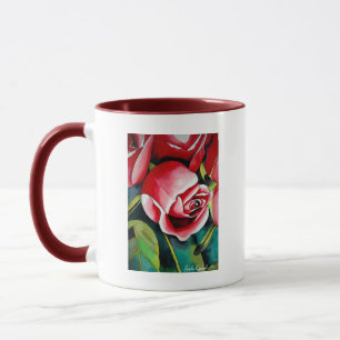 Rosa Rosenknospe Blume Glücklich Muttertag Tasse