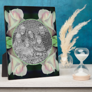 Rosa Rosenknospe-Blume Hinzufügen Sie Ihr eigenes  Fotoplatte