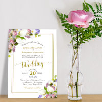 Rosa Rosenknospe & Calla Lilies Gold und Rosa Hoch