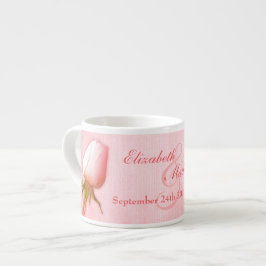 Rosa Rosenknospe Sake Hochzeit Espresso Tasse