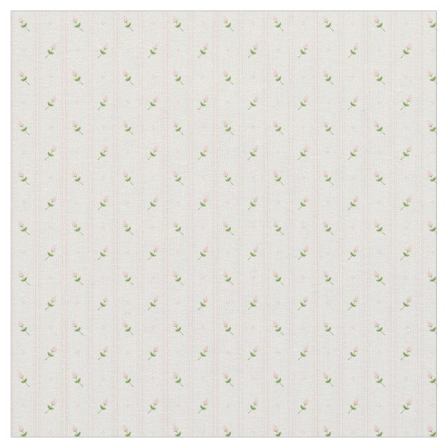 Rosa Rosenknospen mit Streifen Stoff (Nahaufnahme)