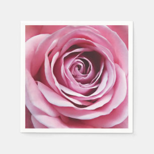 Rosa Rosenknospendetails, natürliche Blumengestalt Serviette