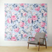Rosa Rosenmuster im Shabby Chic
