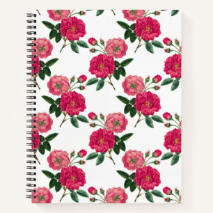 Rosa Rosenmuster Notizbuch