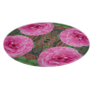 Rosa Rosenmuster Schneidebrett