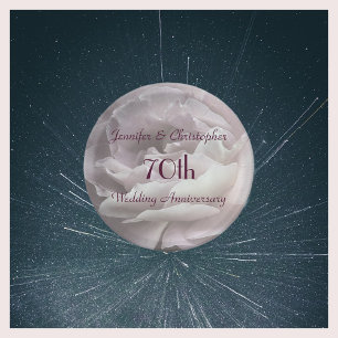 Rosa Rosenpapier Teller, 70. Hochzeitstag Pappteller