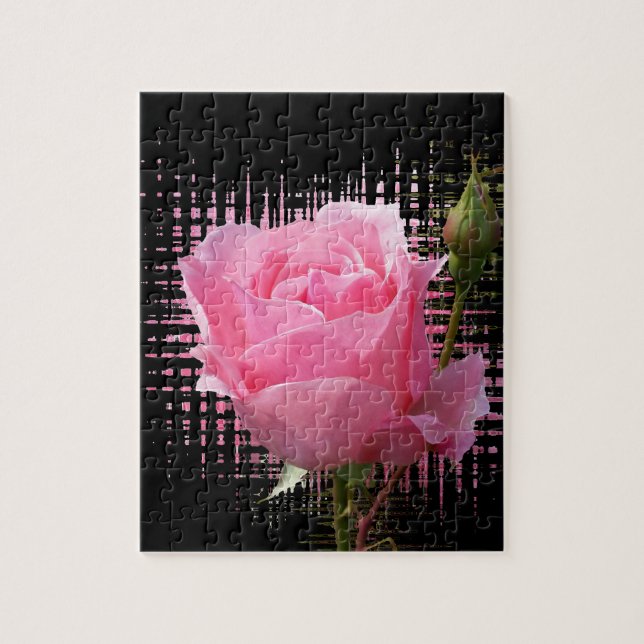 Rosa Rosenspritze Puzzle (Vertikal)