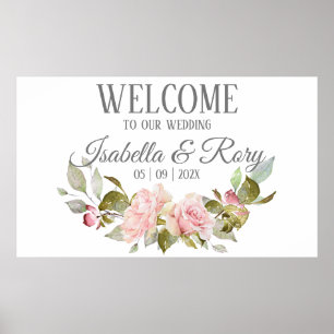 Rosa Rosenstrauß Hochzeit Poster