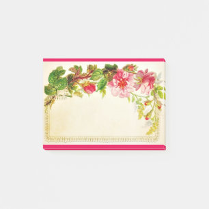 Rosa Rosenstrauß im Vintage-Stil Post-it® Notizen