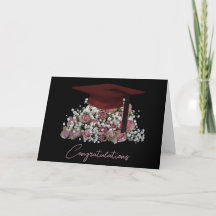 Rosa Roses Abschluss Card