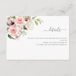 Rosa Roses Baby Dusche Einladungskarte